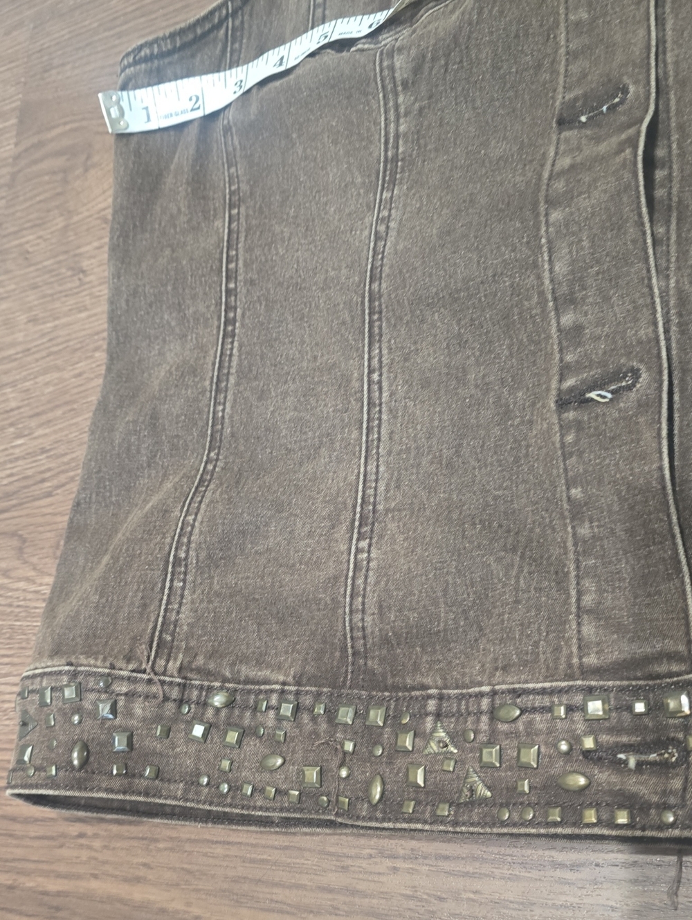 DG2 by Diane Gilman Brown Denim Vest Sleeveless Casual M - Picture 9 of 10